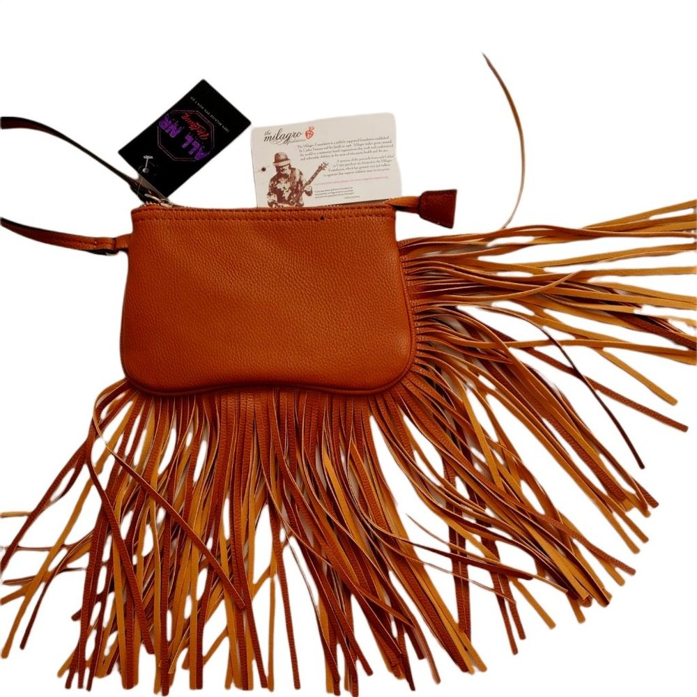 Carlos Santa Fringe Wrist Wallet Tan